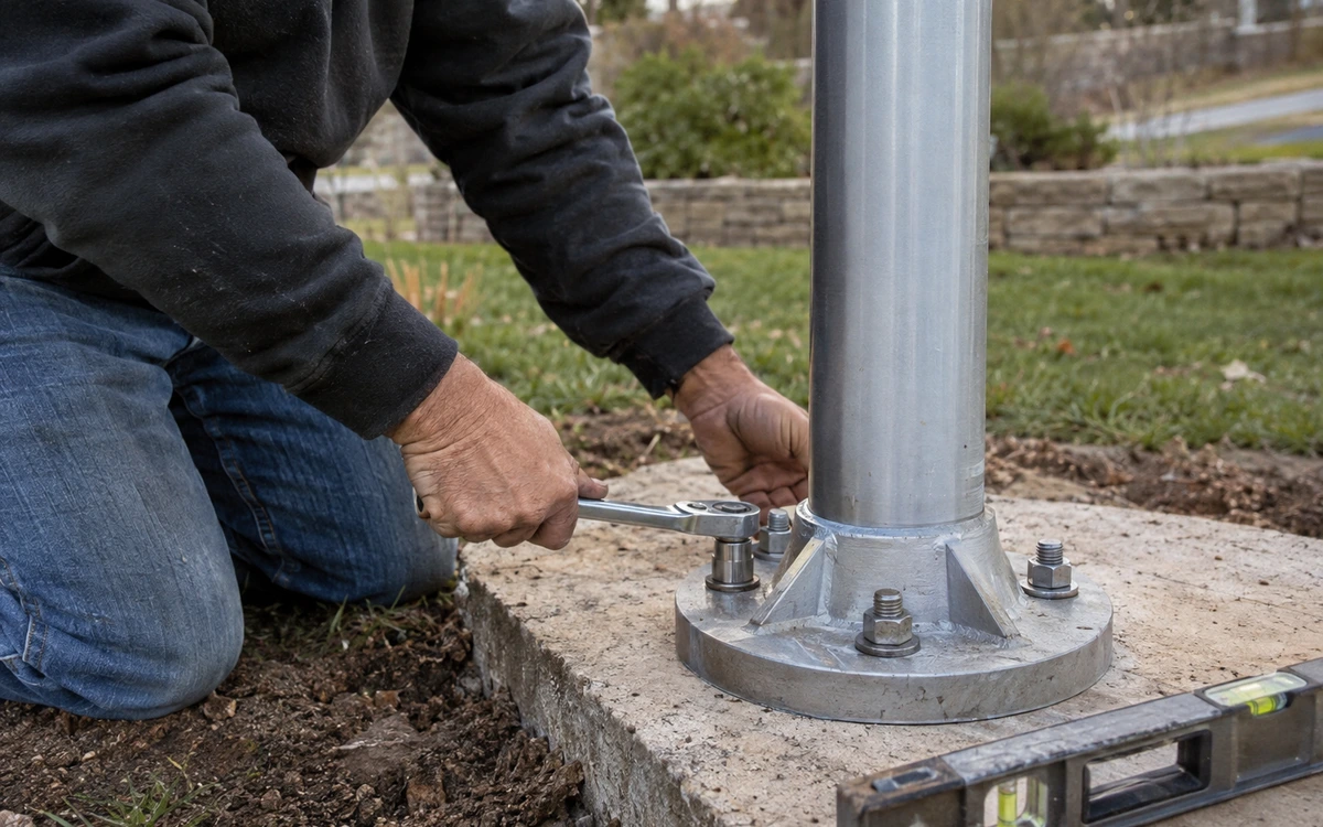Flagpole installation contractor